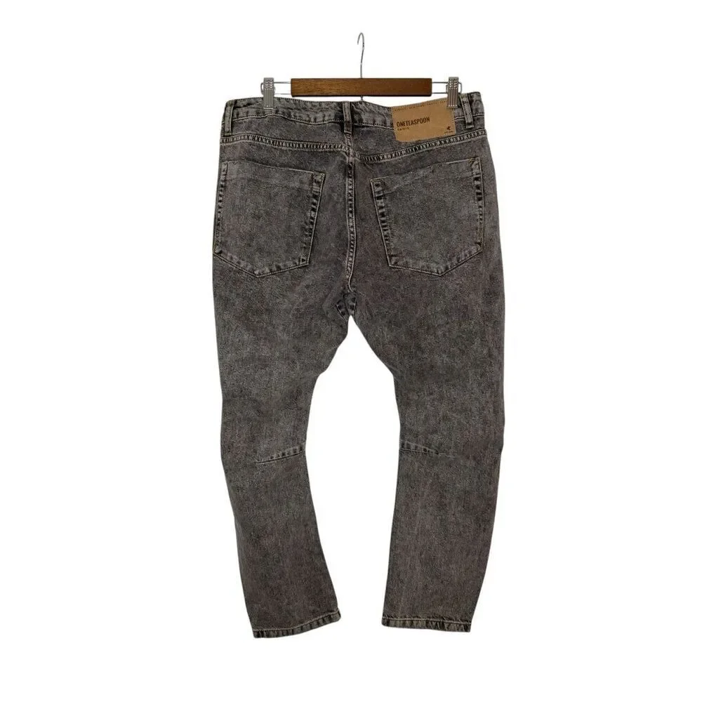 One Teaspoon Barrel Distressed‎ Button Fly Jeans Faded Black Size 29
